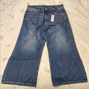 Express Rigid High-Rise Wide Leg Jeans in Classic Blue